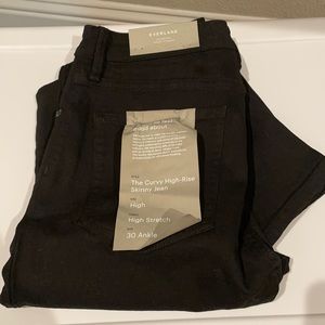 NWT everlane curvy high-rise skinny jeans in black
